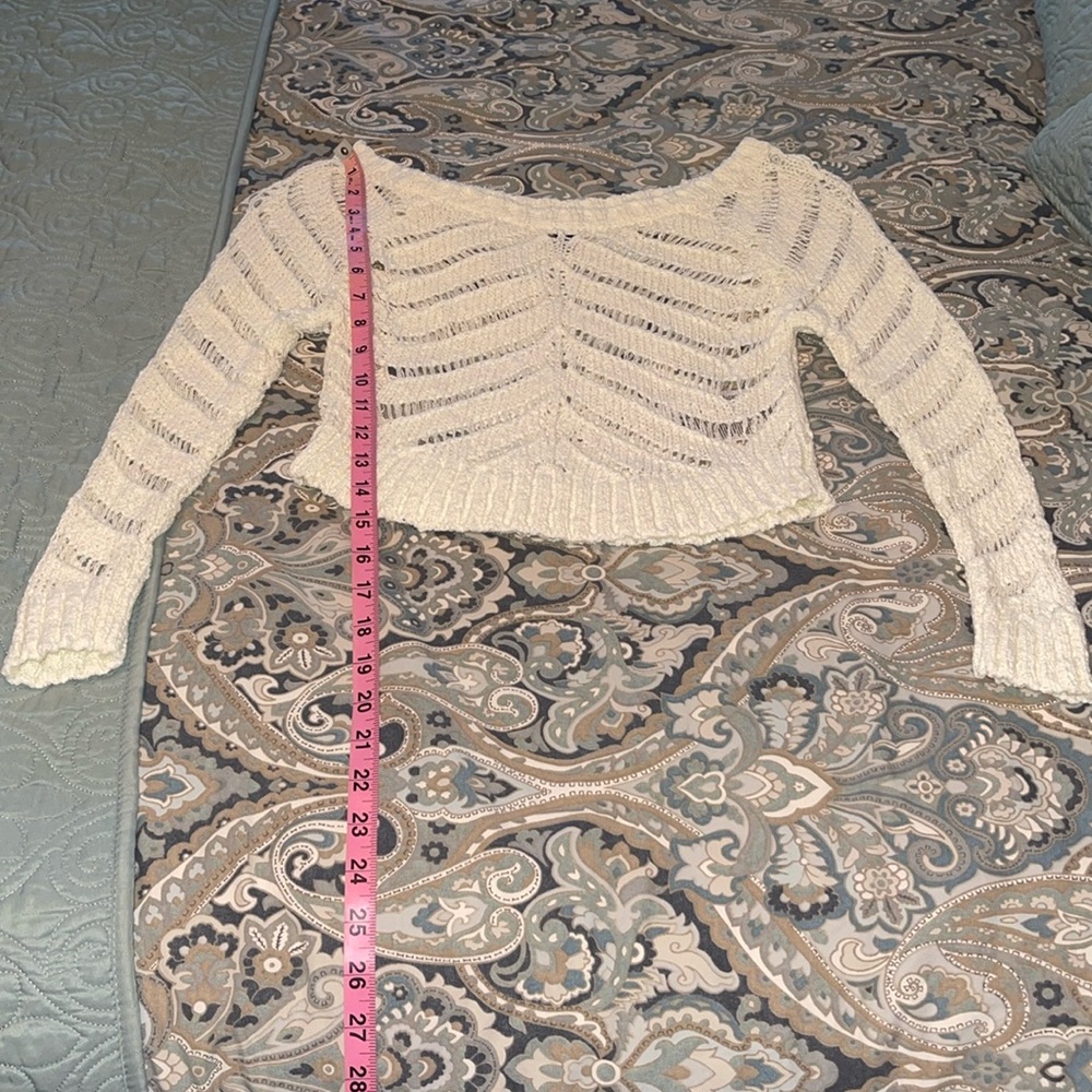 Marciano open stitch cropped sweater